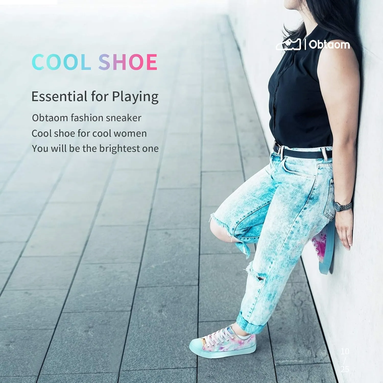 Obtaom Unisex Canvas Shoes Low Top Fashion Sneakers Slip on Walking Shoe