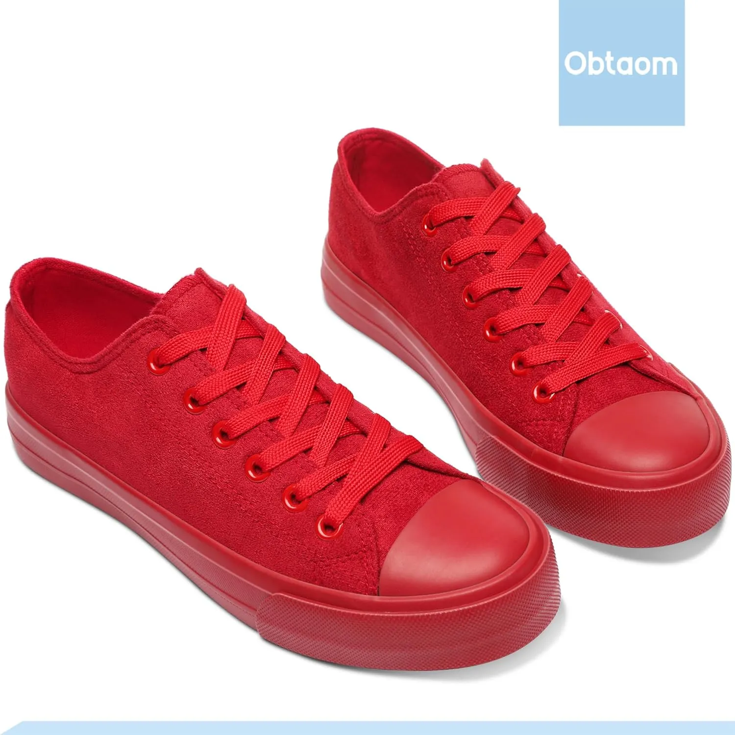 Obtaom Unisex Canvas Shoes Low Top Fashion Sneakers Slip on Walking Shoe