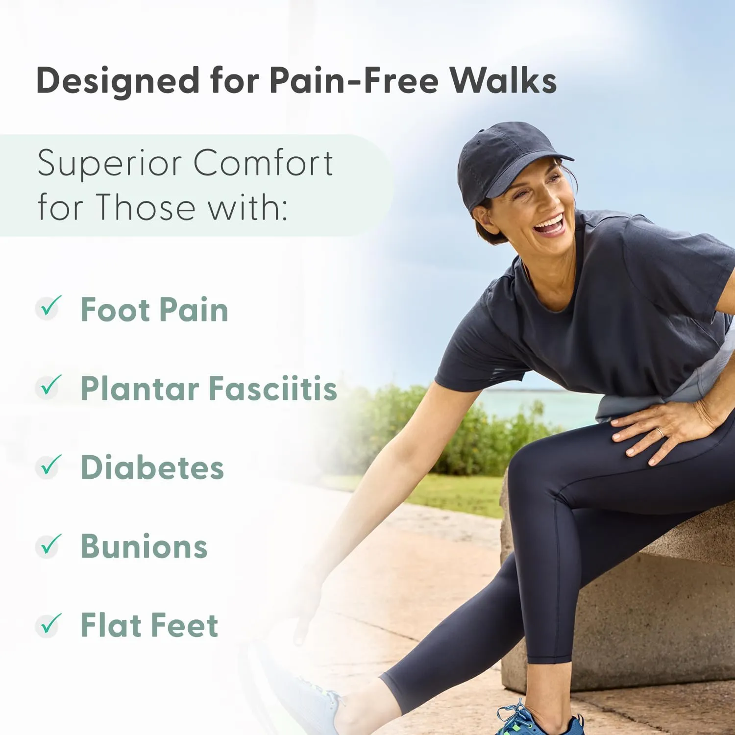 Orthofeet Women's Orthopedic Relay Running Shoe for Foot Pain Relief
