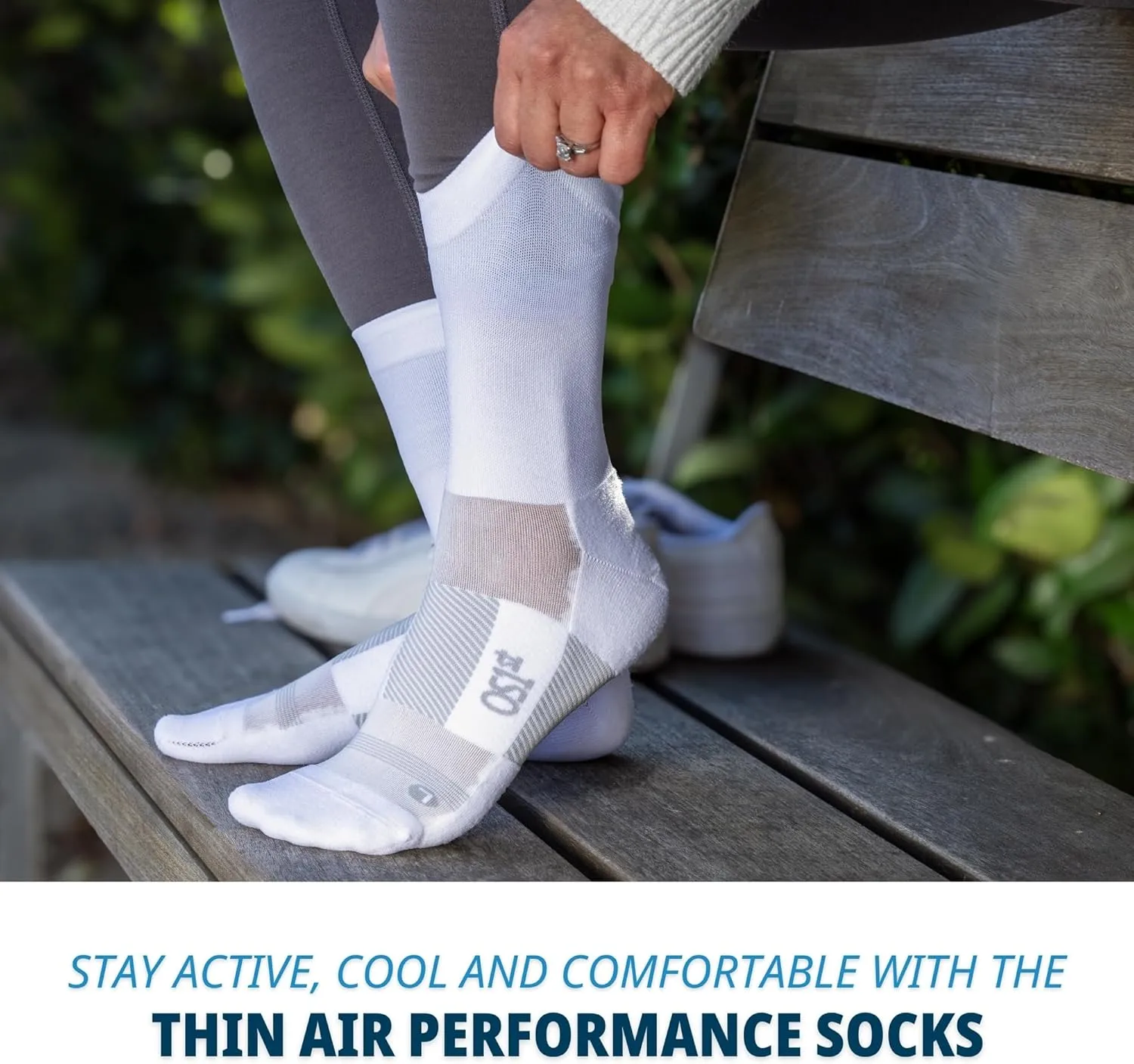OS1st TA4 Thin Air 3/4 Length Running Socks with special ventilation feature for men & women, lightweight & breathable design