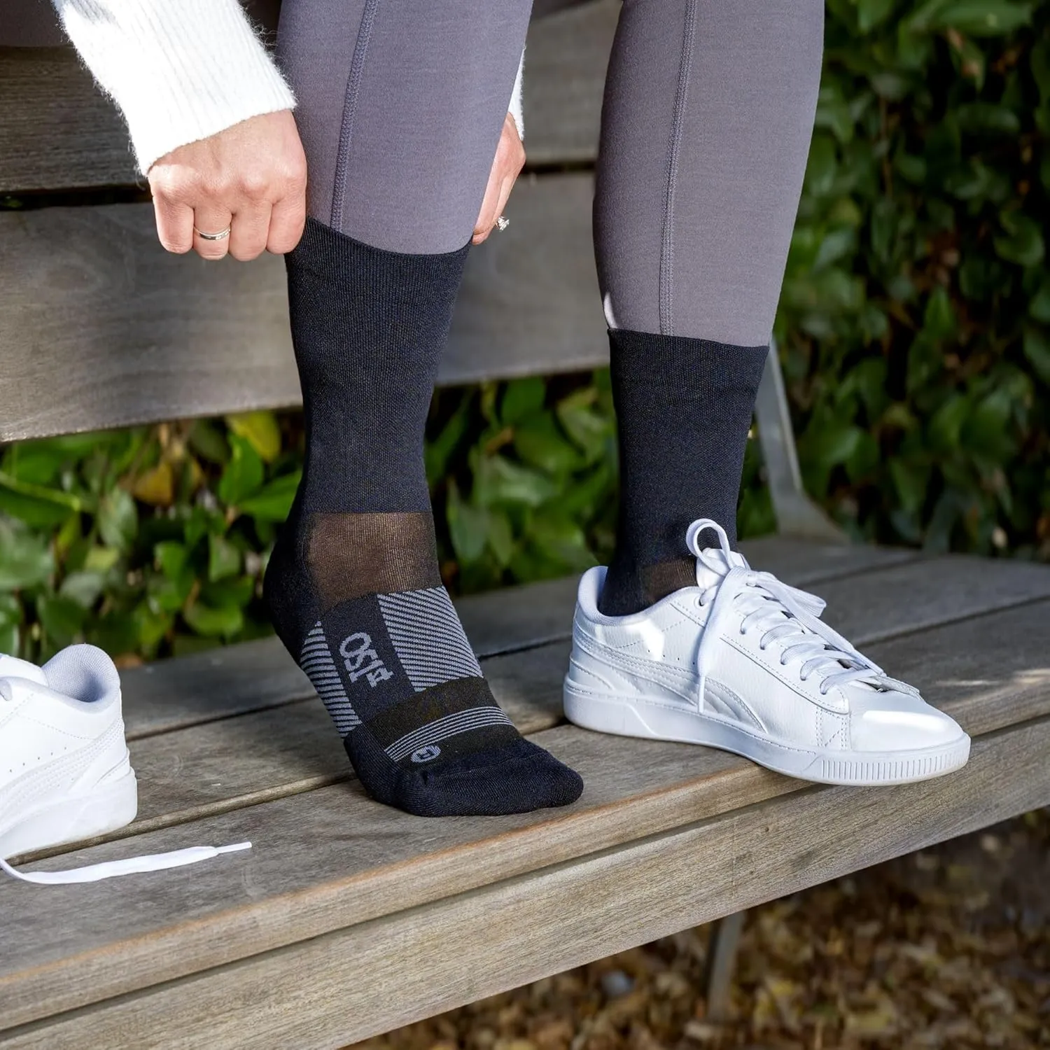 OS1st TA4 Thin Air 3/4 Length Running Socks with special ventilation feature for men & women, lightweight & breathable design