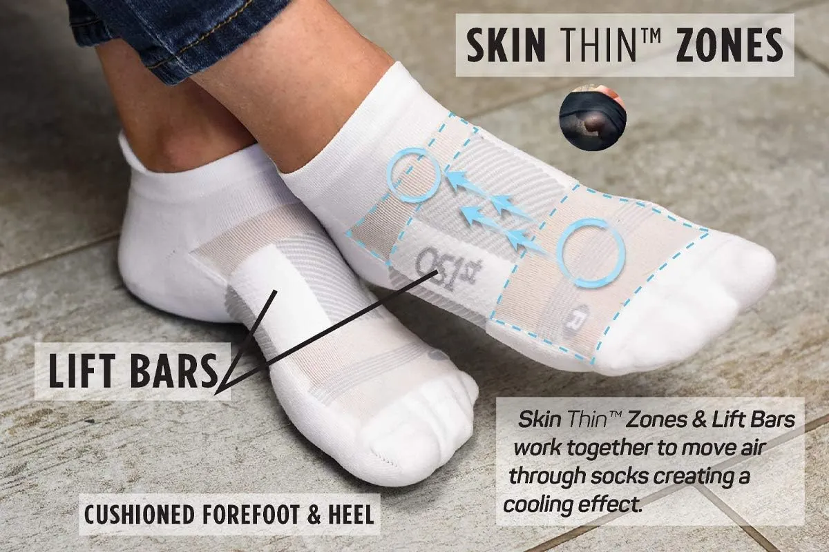 OS1st TA4 Thin Air No Show Running Socks with special ventilation feature for men & women, lightweight, and breathable design