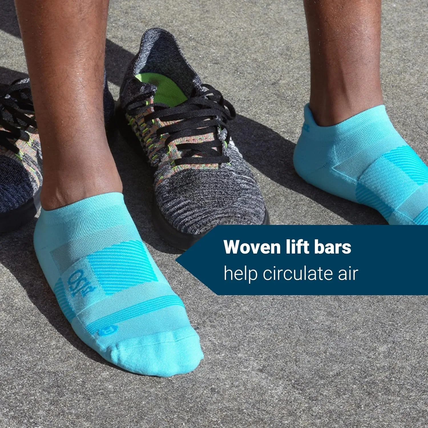 OS1st TA4 Thin Air No Show Running Socks with special ventilation feature for men & women, lightweight, and breathable design