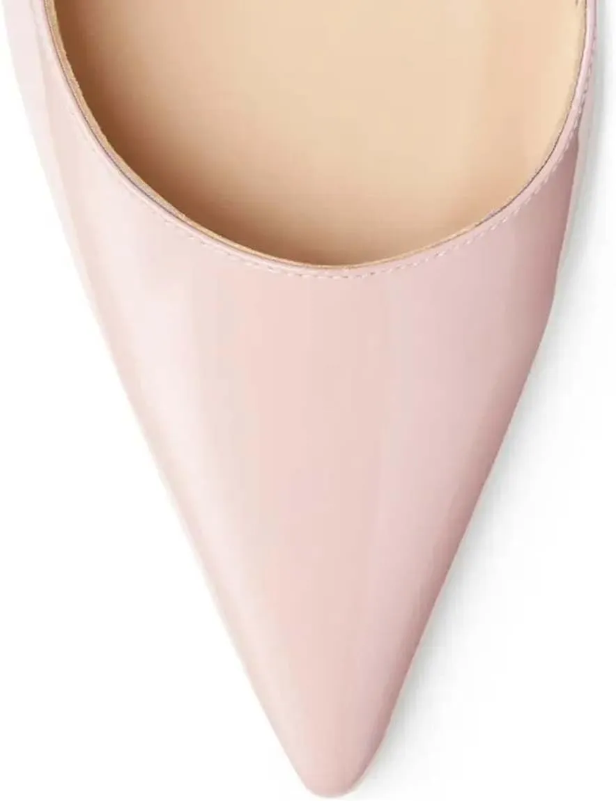 Pazzion Women Basic Closed Pointy Toe Cone Heel Pumps Rhinestone Slip On High Heels Fashion Commuting Office Shoes Size 4-16 US