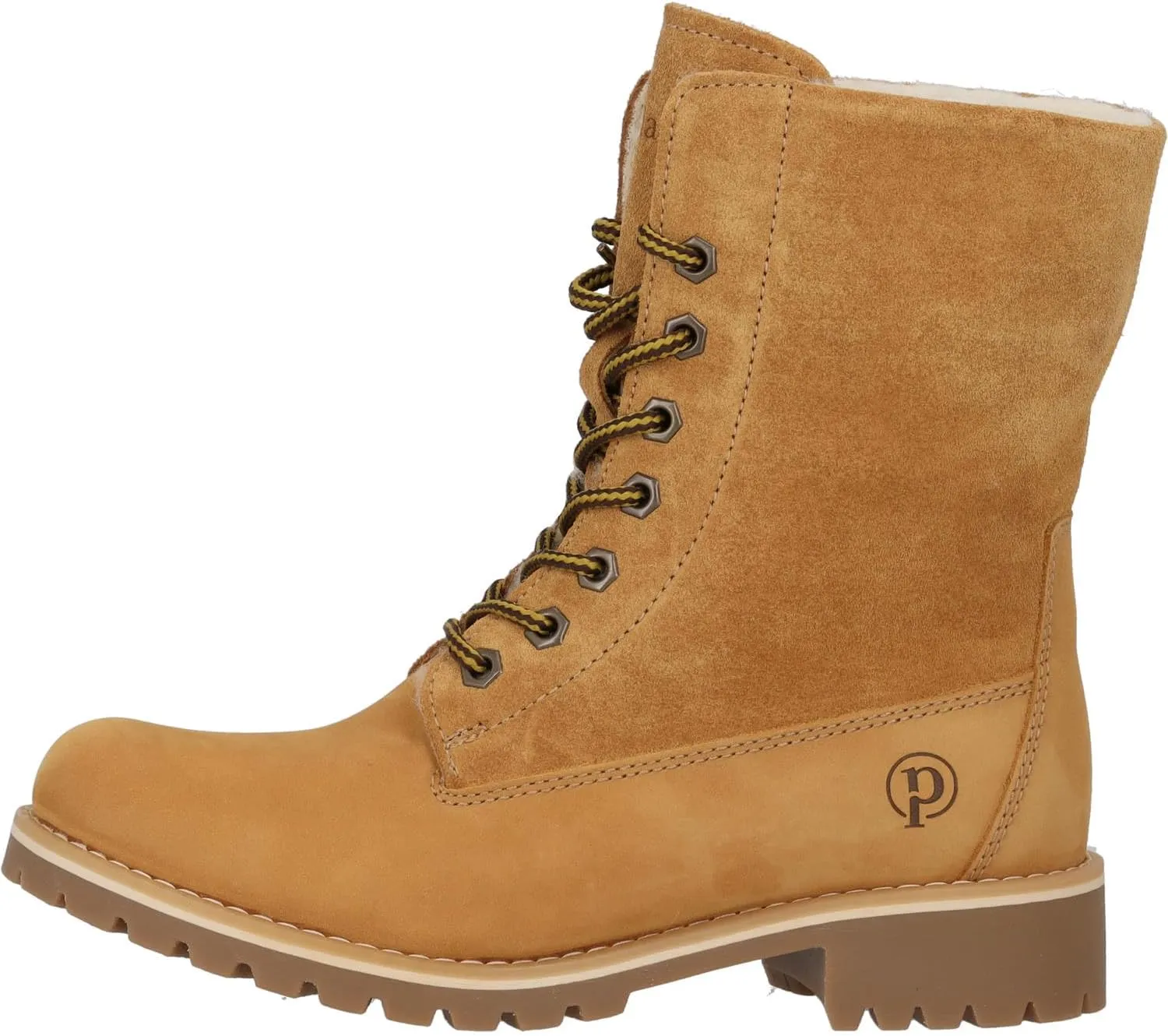 Phasti Women's Warm Winter Boots, Leather Lace-Up Boots, Made in Spain