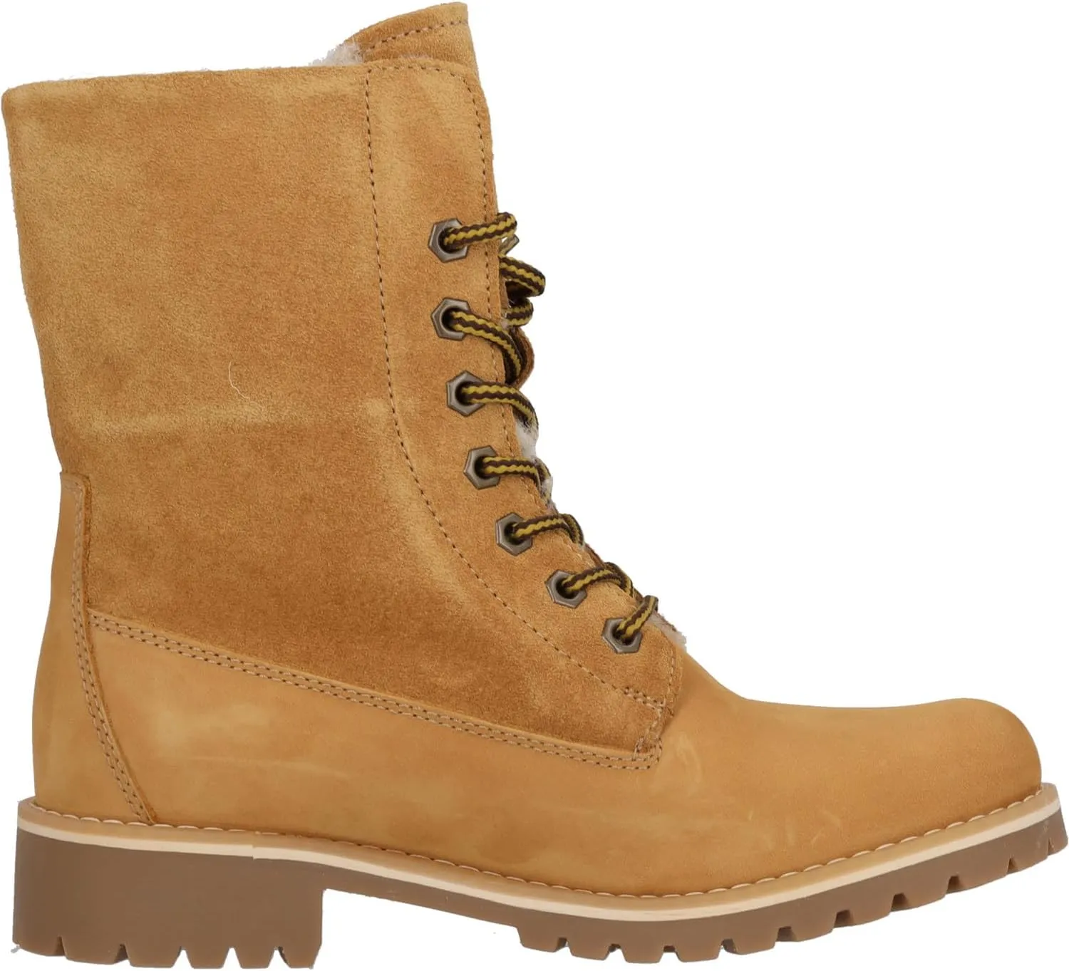 Phasti Women's Warm Winter Boots, Leather Lace-Up Boots, Made in Spain