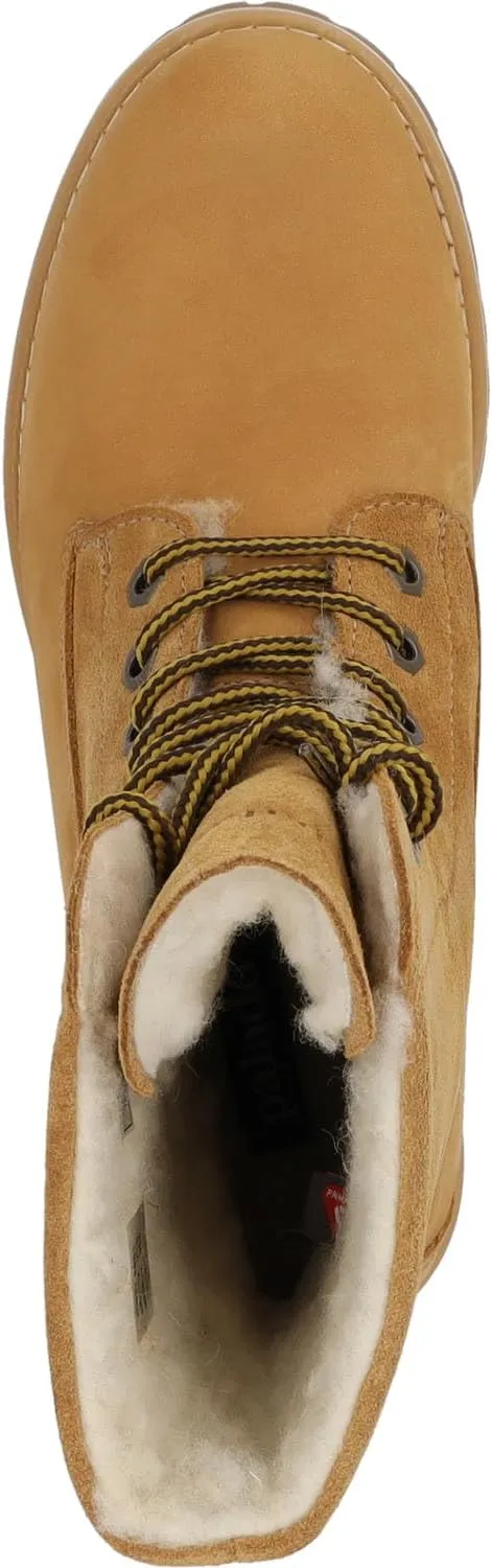 Phasti Women's Warm Winter Boots, Leather Lace-Up Boots, Made in Spain