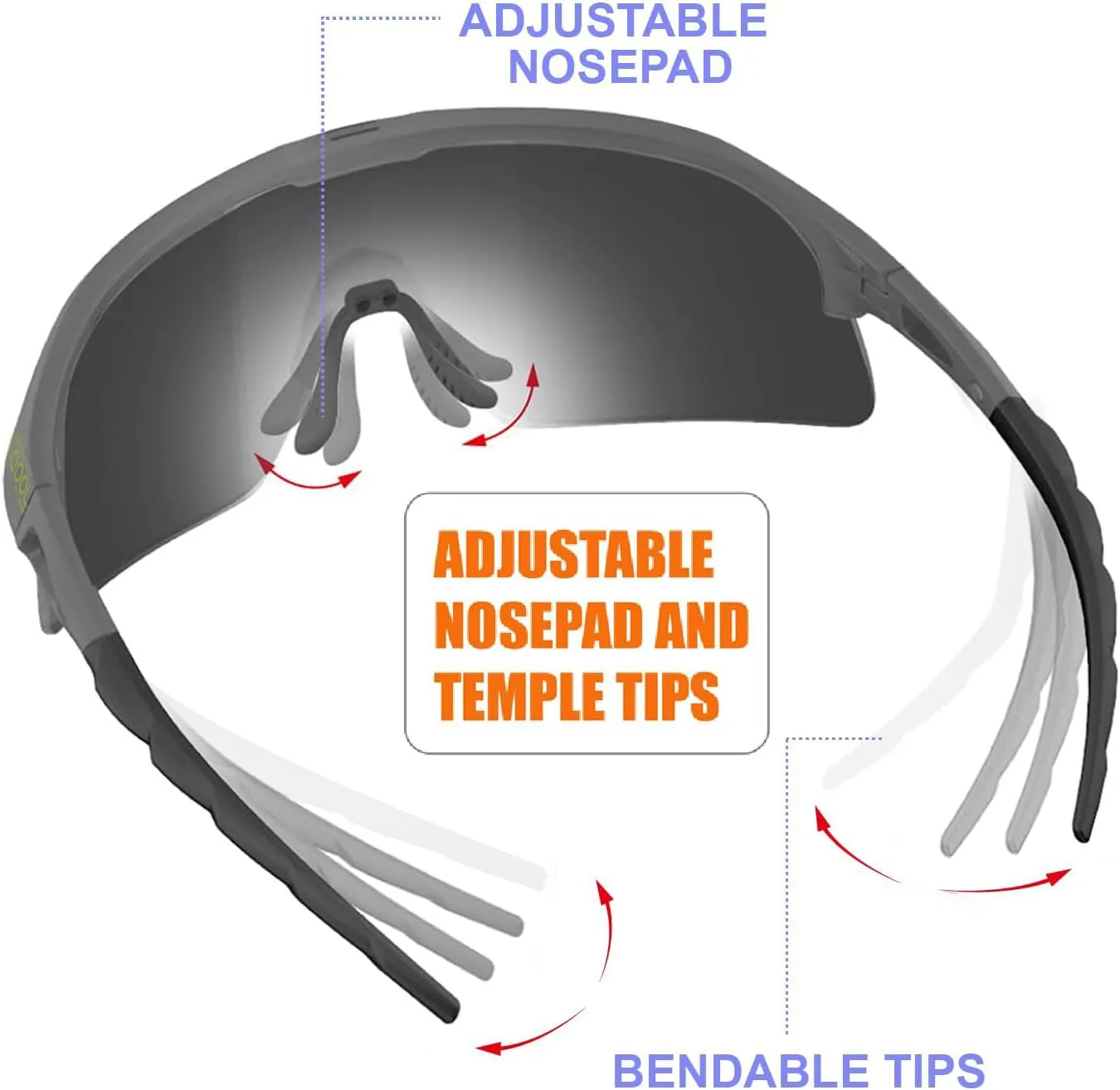 Polarized Cycling Sunglasses for Women and Men, Golfing Running Volleyball MTB and Outdoor sports