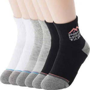 Pro Mountain Wide Toe Box For Health Cotton Compression Ankle Socks Athletic Hiking Mesh Quarter Length