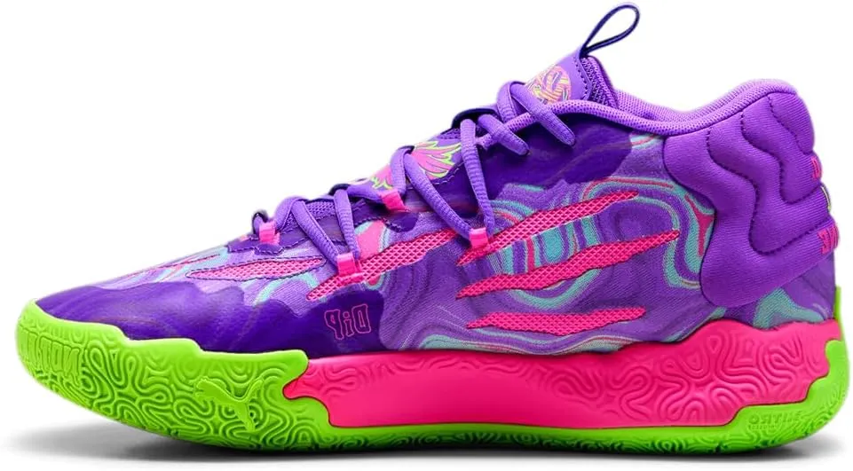 Puma Mens Mb.03 Toxic Lace-Up Basketball Sneakers Shoes Court - Purple, 37891601