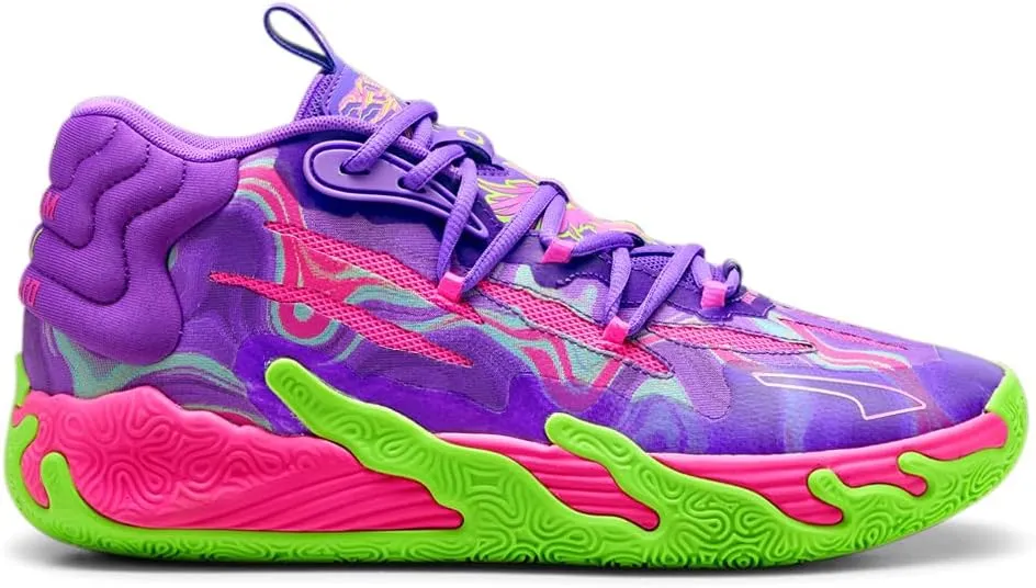 Puma Mens Mb.03 Toxic Lace-Up Basketball Sneakers Shoes Court - Purple, 37891601