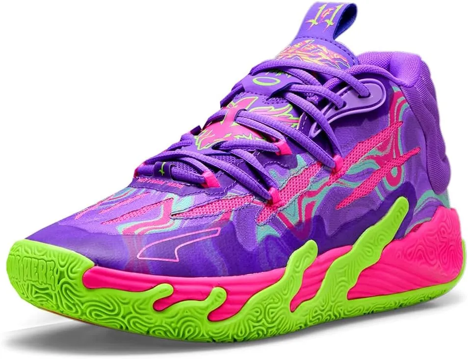 Puma Mens Mb.03 Toxic Lace-Up Basketball Sneakers Shoes Court - Purple, 37891601