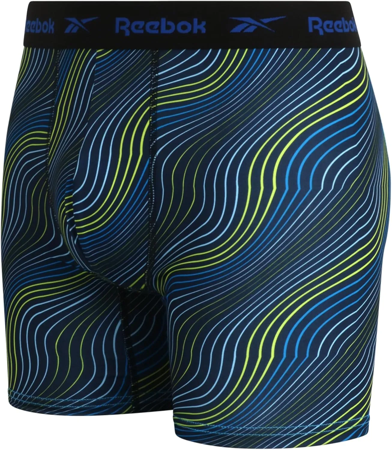 Rebook Mens Boxer Briefs - 4 Pack Moisture Wicking Stretch Performance Mens Underwear Boxers with Contour Pouch (Sizes: S-XL)