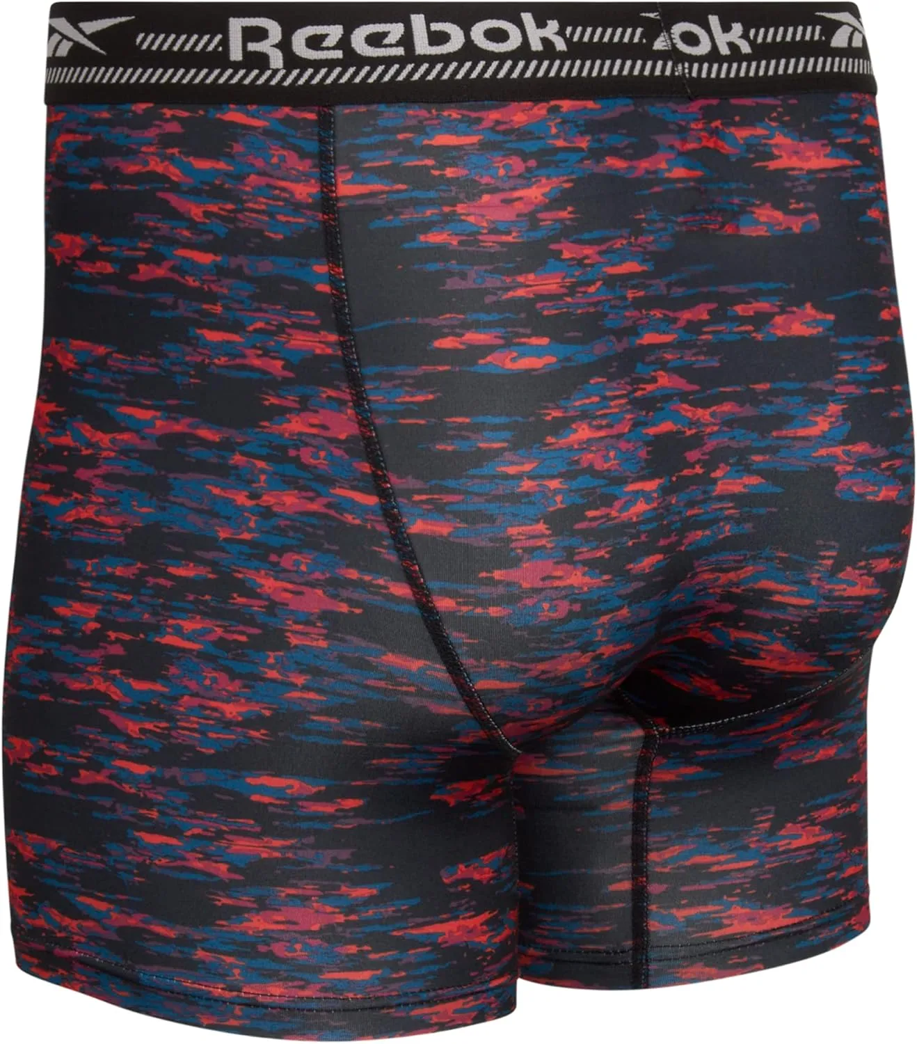 Rebook Mens Boxer Briefs - 4 Pack Moisture Wicking Stretch Performance Mens Underwear Boxers with Contour Pouch (Sizes: S-XL)