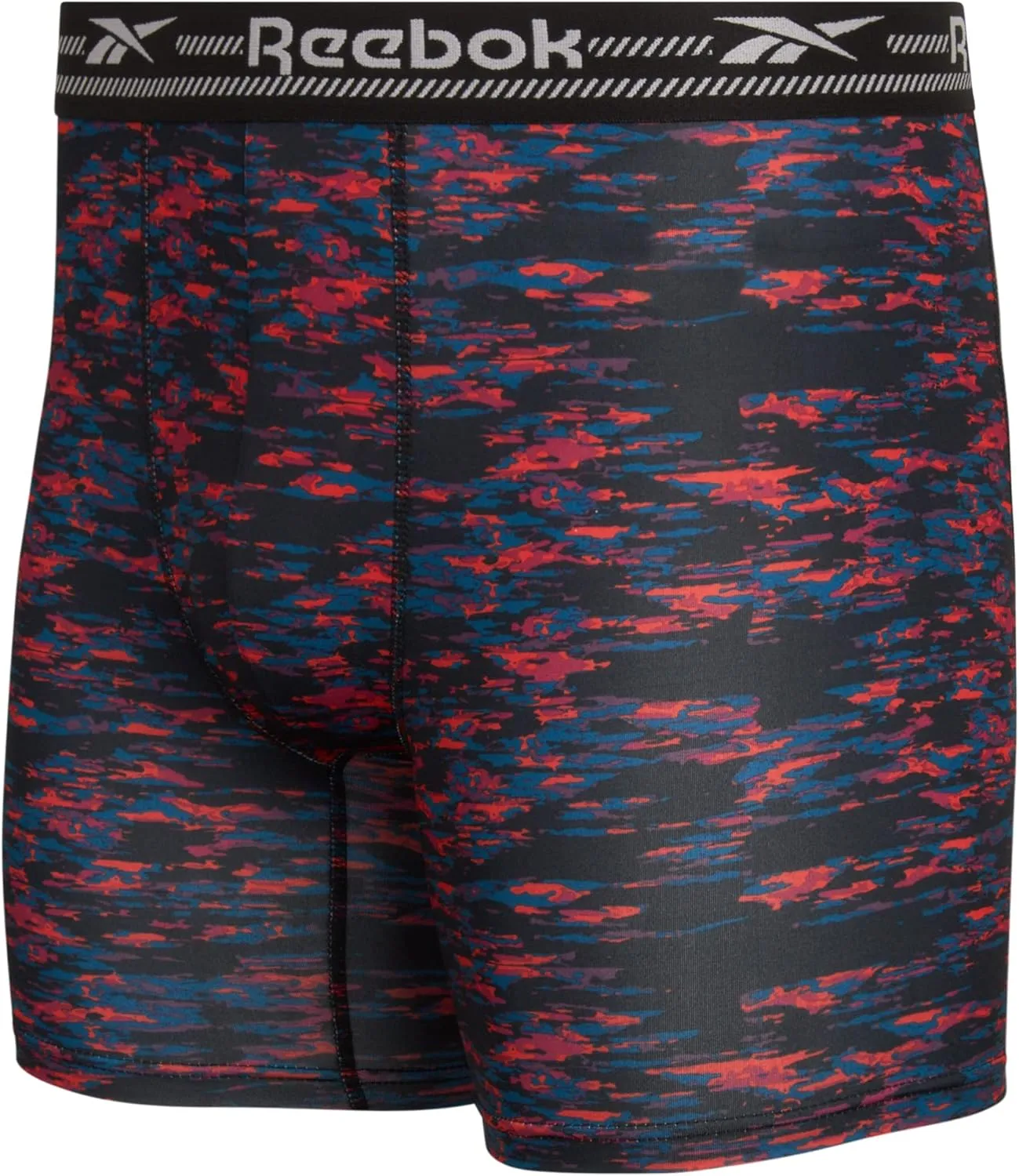 Rebook Mens Boxer Briefs - 4 Pack Moisture Wicking Stretch Performance Mens Underwear Boxers with Contour Pouch (Sizes: S-XL)