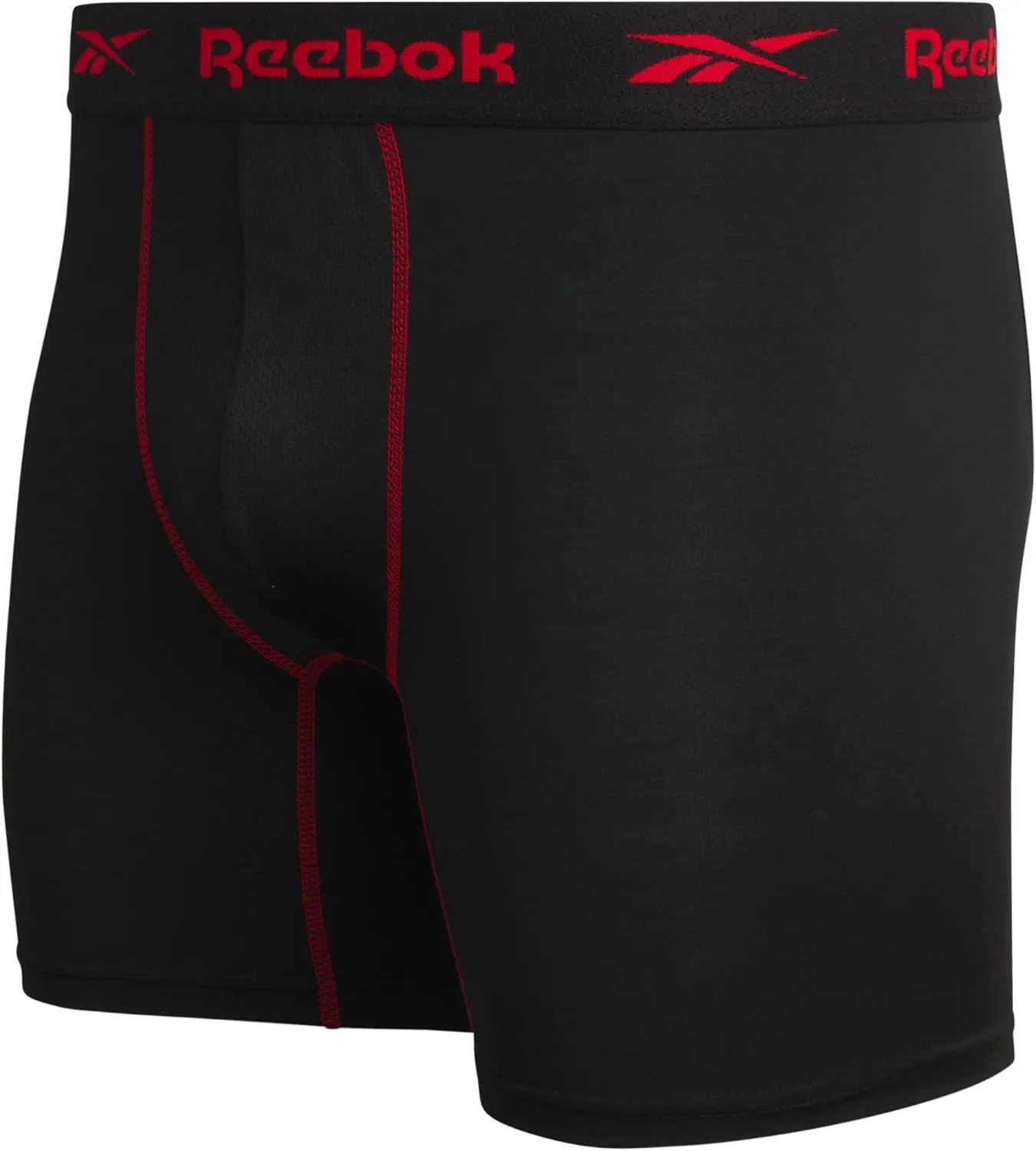 Reebok Mens Boxer Briefs - 3 Pack Moisture Wicking Stretch Performance Mens Underwear Boxers with Contour Pouch (Sizes: S-XL)