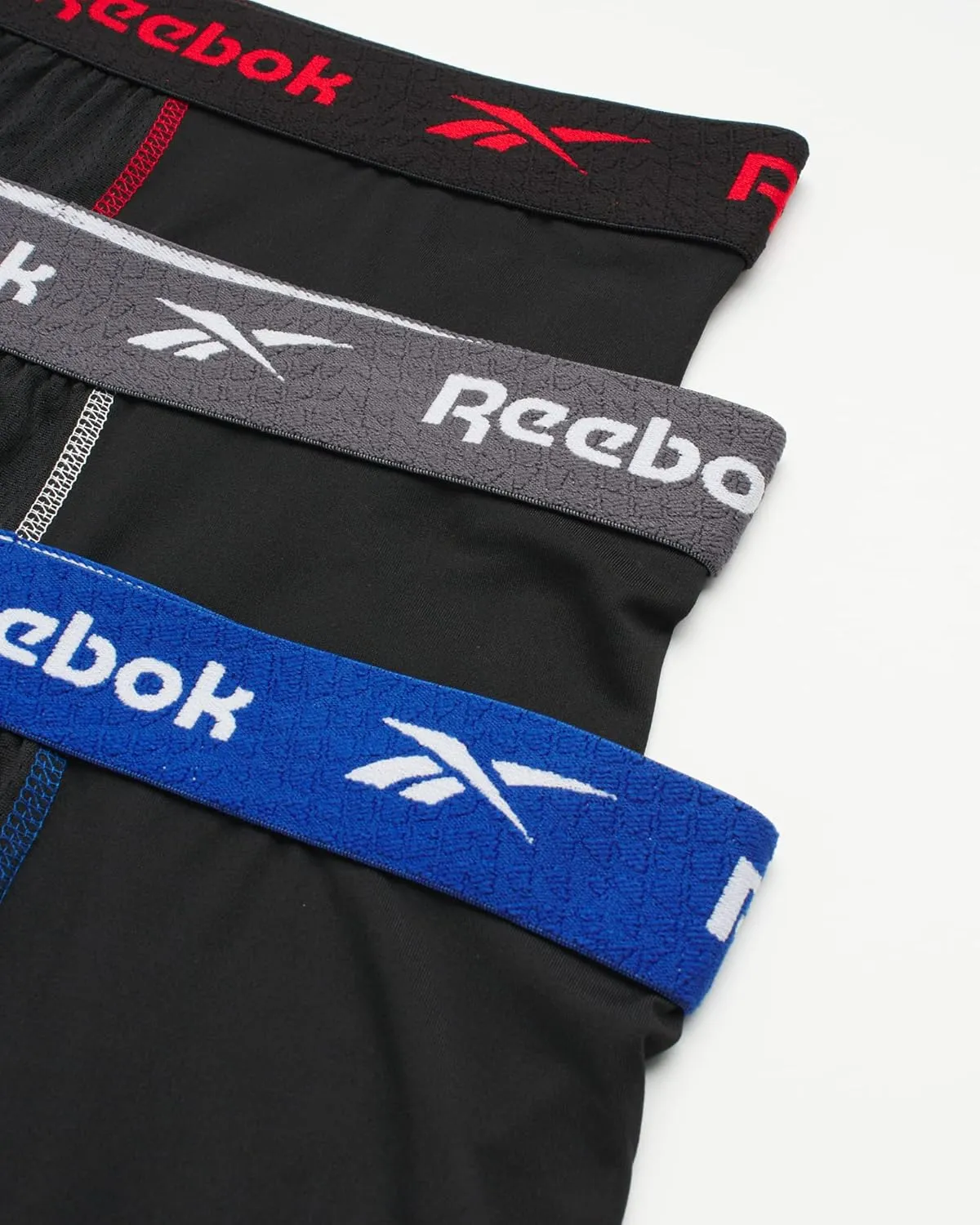 Reebok Mens Boxer Briefs - 3 Pack Moisture Wicking Stretch Performance Mens Underwear Boxers with Contour Pouch (Sizes: S-XL)