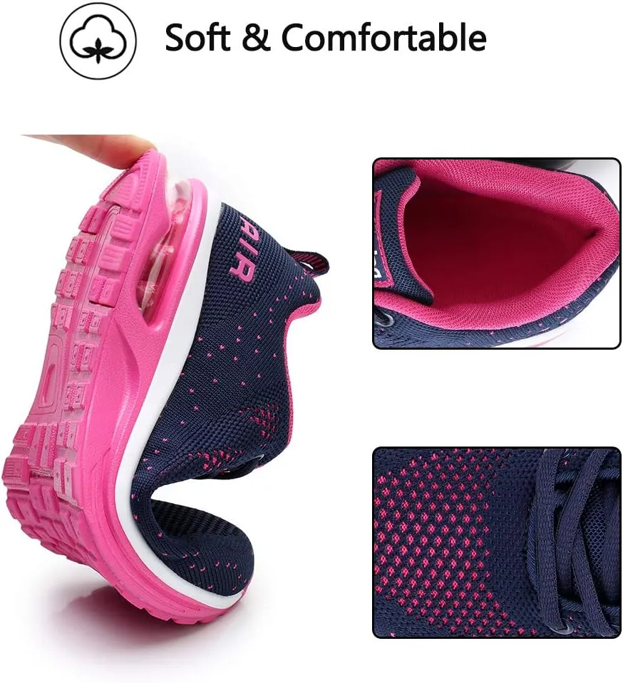 RUMPRA Women Sneakers Lightweight Air Cushion Gym Fashion Shoes Breathable Walking Running Athletic Sport