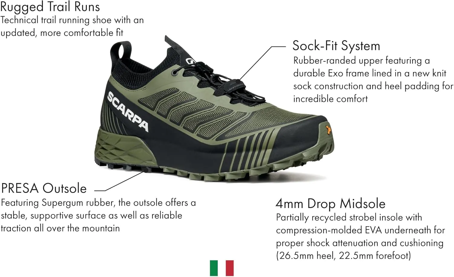 SCARPA Men's Ribelle Run 2 Trail Running Shoes - Lightweight, Performance Trail Runners