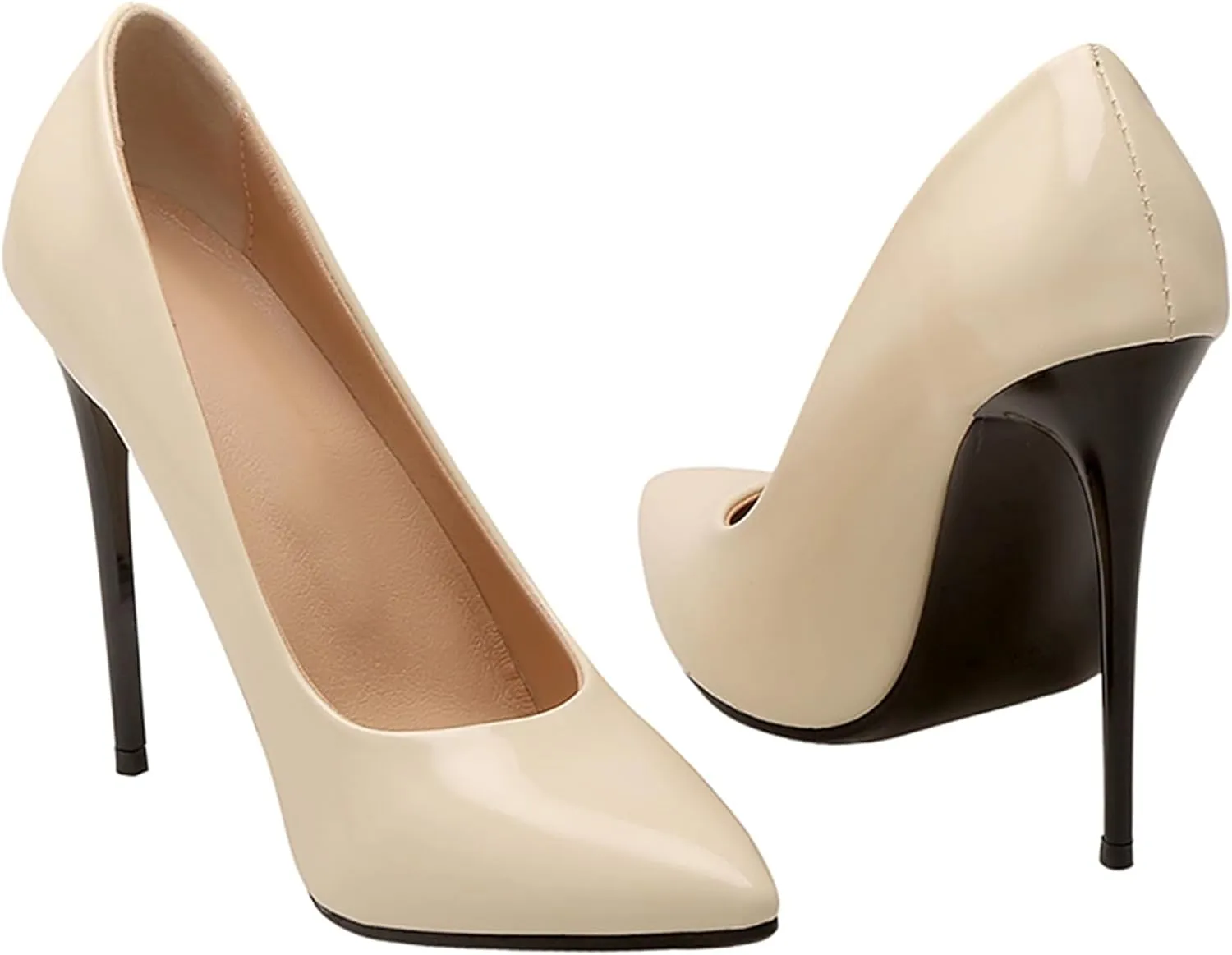 Sexy Women's Pointed Toe Stiletto Pumps Slip-On High Heels, Minimalist Classic Design with Ultra-Thin Heel
