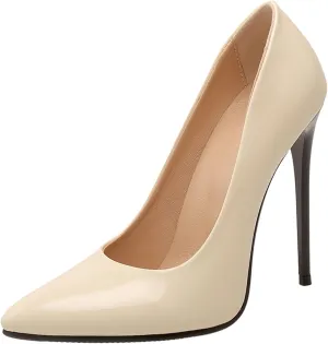 Sexy Women's Pointed Toe Stiletto Pumps Slip-On High Heels, Minimalist Classic Design with Ultra-Thin Heel