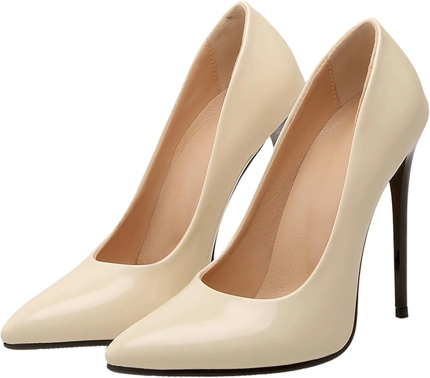 Sexy Women's Pointed Toe Stiletto Pumps Slip-On High Heels, Minimalist Classic Design with Ultra-Thin Heel
