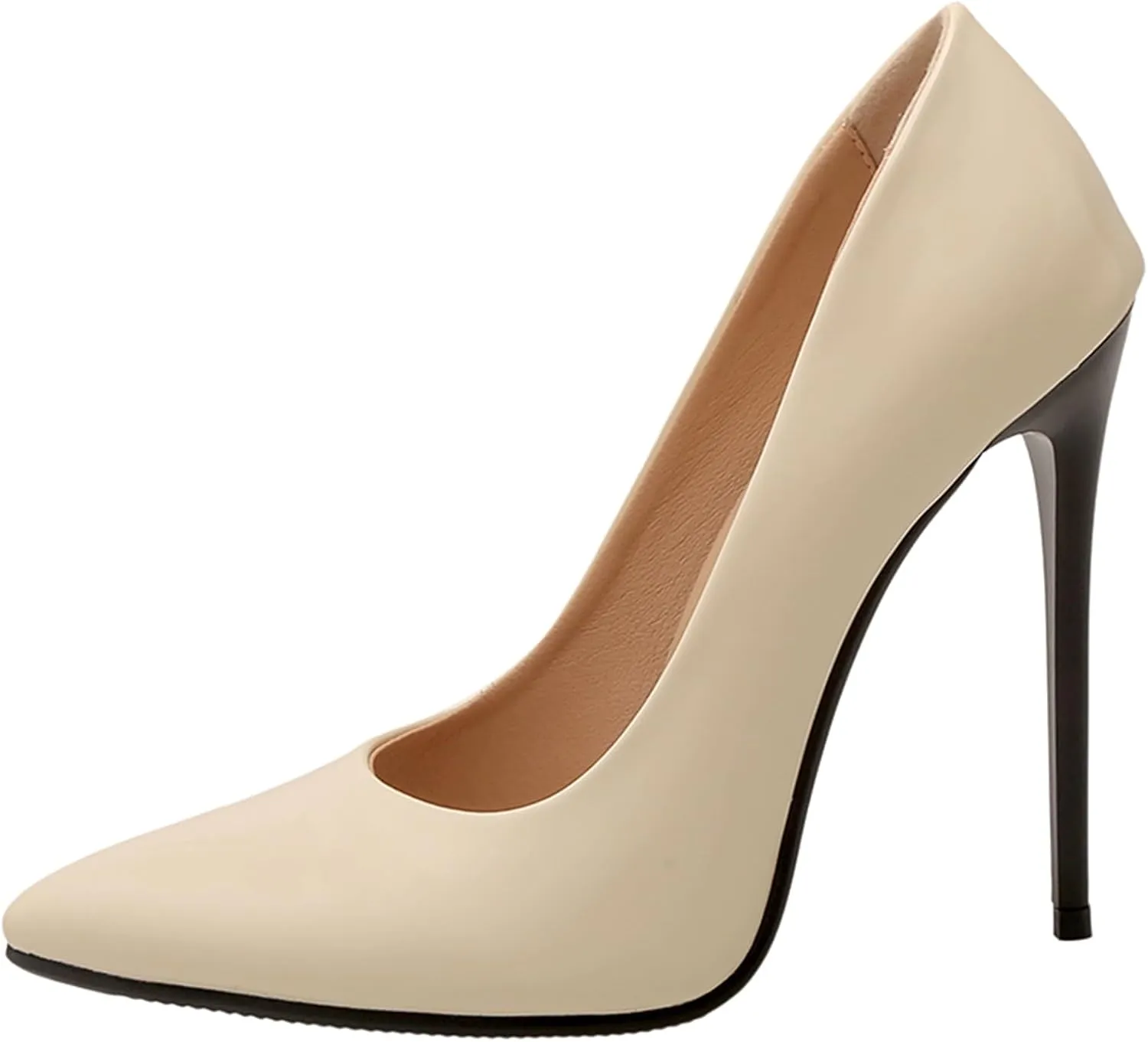 Sexy Women's Pointed Toe Stiletto Pumps Slip-On High Heels, Minimalist Classic Design with Ultra-Thin Heel