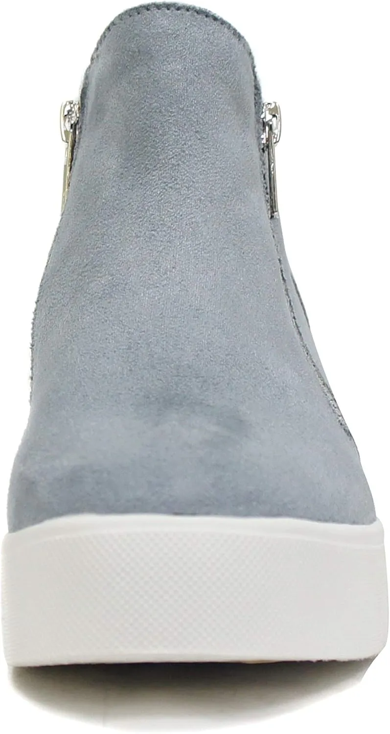 Soda Womens Taylor Nubuck Hight Top Slip On Fashion Sneakers
