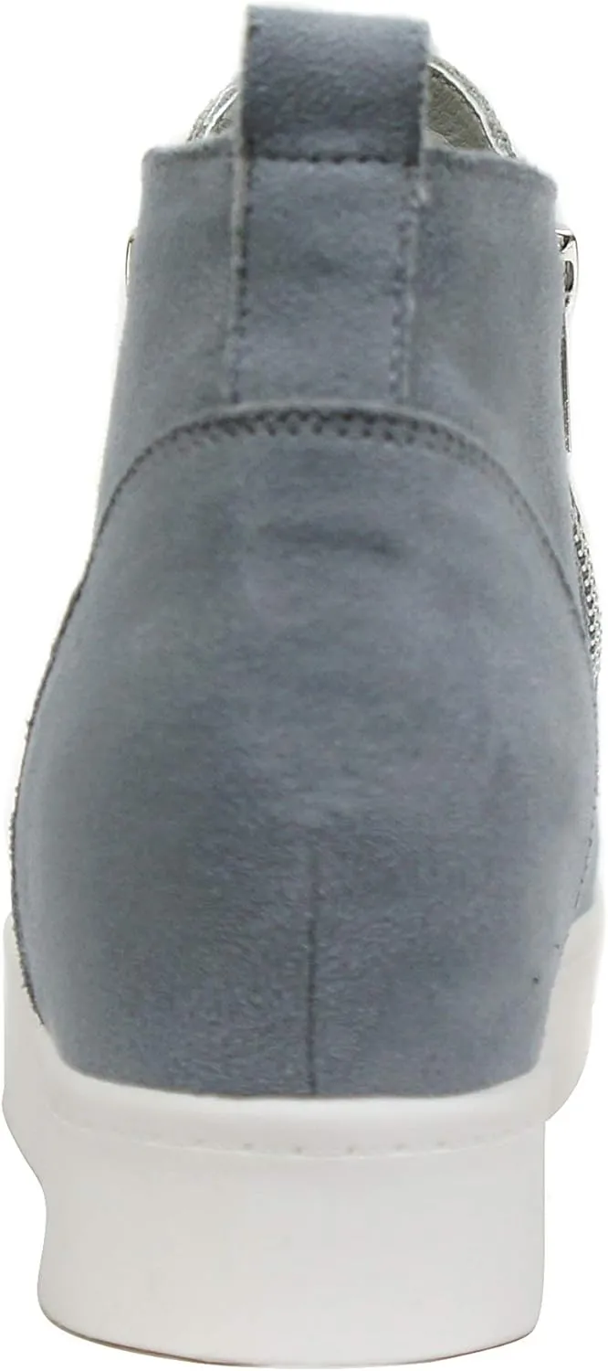 Soda Womens Taylor Nubuck Hight Top Slip On Fashion Sneakers