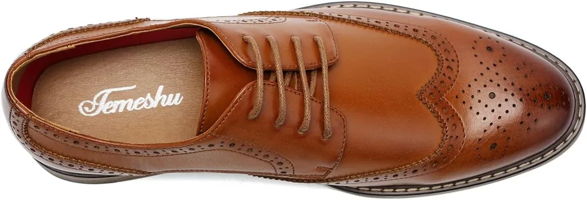 Temeshu Men's Dress Shoes Casual Oxford Shoes Business Formal Shoes