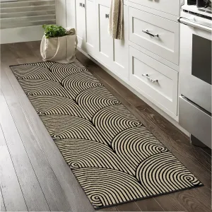 Tiffasea Farmhouse Runners for Hallways 2x6 ft Washable Kitchen Rugs Floor Runner Cotton Hand-Woven Entryway Rug Reversible Outdoor Runner Rug Carpet Runners for Indoor Bedroom Bathroom
