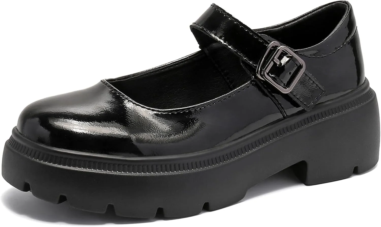 Touchmosees Women's Mary Janes Shoes Platform Dress Chunky Pumps Oxfords Low Heel Round Toe Ankle Strap Pumps Wedges Shoes