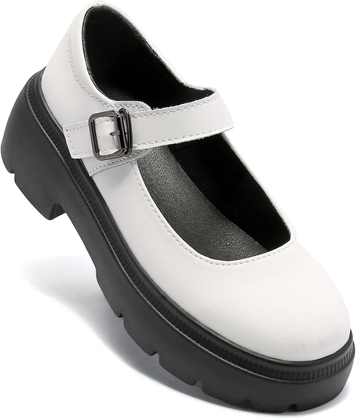 Touchmosees Women's Mary Janes Shoes Platform Dress Chunky Pumps Oxfords Low Heel Round Toe Ankle Strap Pumps Wedges Shoes