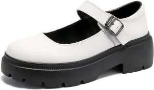 Touchmosees Women's Mary Janes Shoes Platform Dress Chunky Pumps Oxfords Low Heel Round Toe Ankle Strap Pumps Wedges Shoes