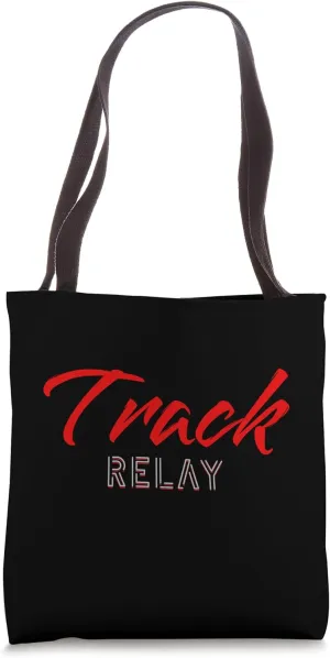 Track and Field Mens Womens Kids Red Track Relay Tote Bag