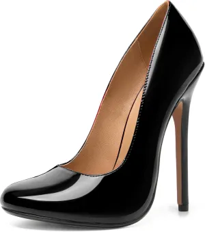 Unisex Men's Women's Round Toe High Heels Stiletto Pumps Dress Party Shoes