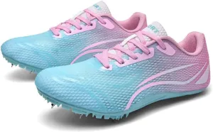 Unisex Track & Field Spikes Shoes with 8 Removable Nails - High-Performance Breathable Mesh Sprint & Jumping Athletic Shoes for Men, Women, Boys, Girls