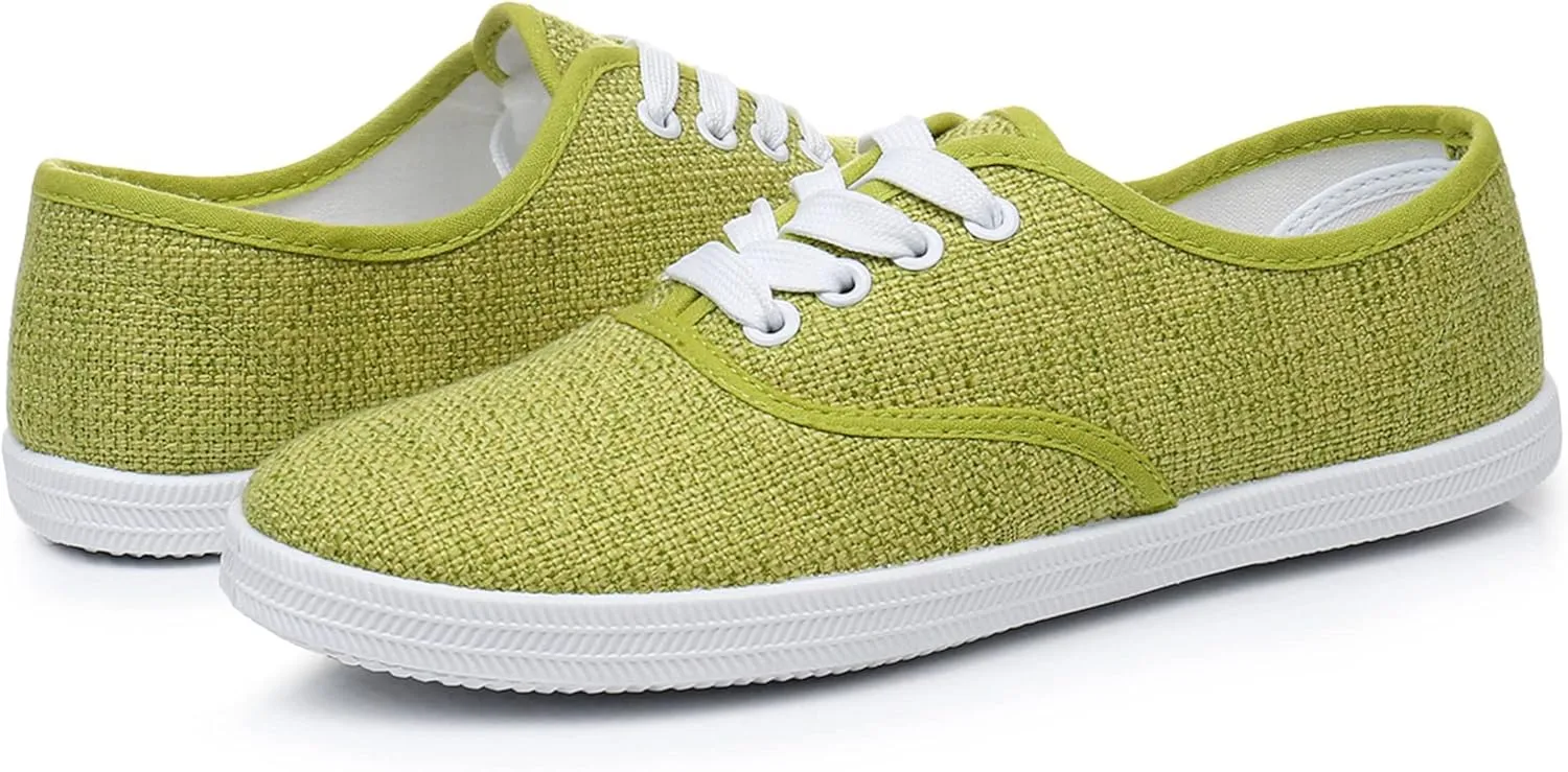 VenusCelia Women's Rainbow Lace Up Sneaker Shoes