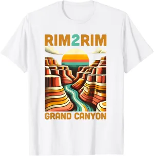 Vintage Rim 2 Rim Grand Canyon Trail Run, R2R2R Run Hiking T-Shirt
