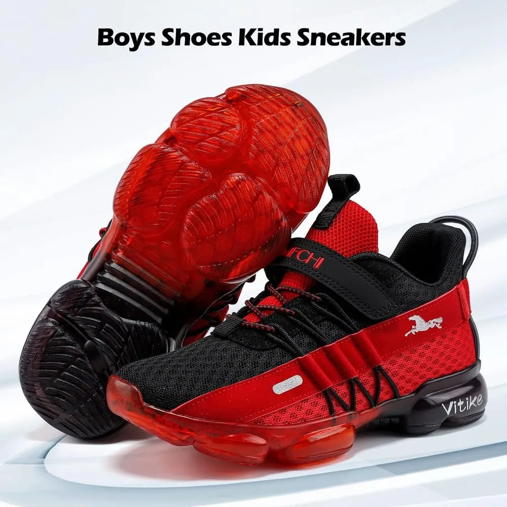 VITUOFLY Boys Sneakers Kids Running Shoes Girls Mesh Fitness Shoe Indoor Training Sneaker Lightweight Outdoor Sports Athletic Tennis Shoes for Little Kid/Big Kid