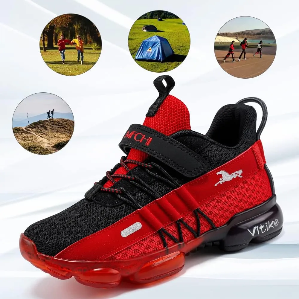 VITUOFLY Boys Sneakers Kids Running Shoes Girls Mesh Fitness Shoe Indoor Training Sneaker Lightweight Outdoor Sports Athletic Tennis Shoes for Little Kid/Big Kid