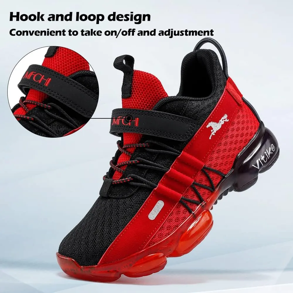 VITUOFLY Boys Sneakers Kids Running Shoes Girls Mesh Fitness Shoe Indoor Training Sneaker Lightweight Outdoor Sports Athletic Tennis Shoes for Little Kid/Big Kid