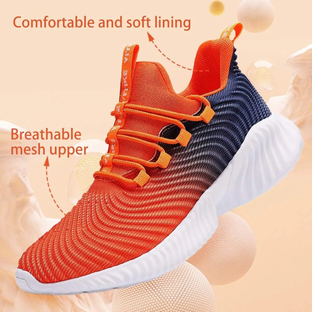 VITUOFLY Boys Sneakers Kids Running Shoes Girls Mesh Fitness Shoe Indoor Training Sneaker Lightweight Outdoor Sports Athletic Tennis Shoes for Little Kid/Big Kid