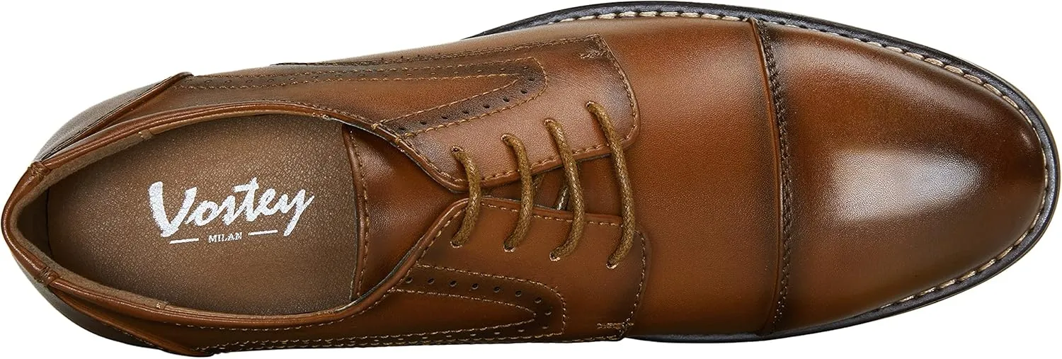 Vostey Men's Dress Shoes Classic Wingtip Brogue Men Oxfords
