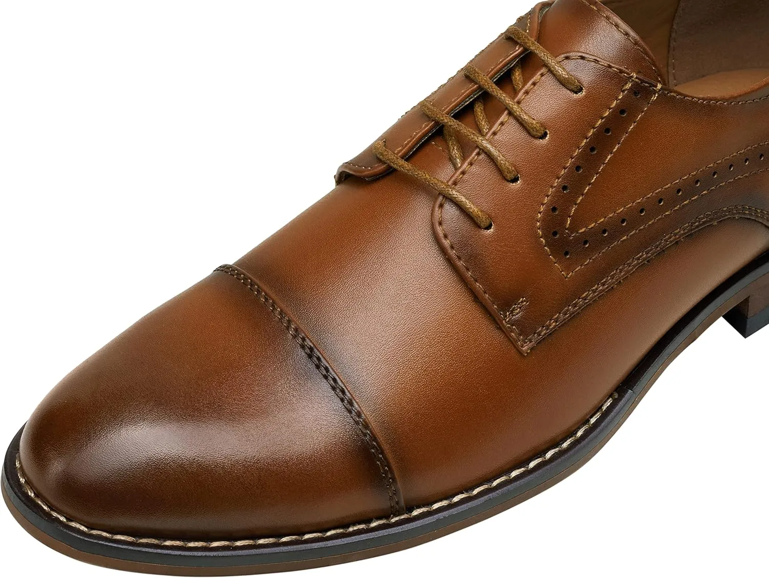 Vostey Men's Dress Shoes Classic Wingtip Brogue Men Oxfords