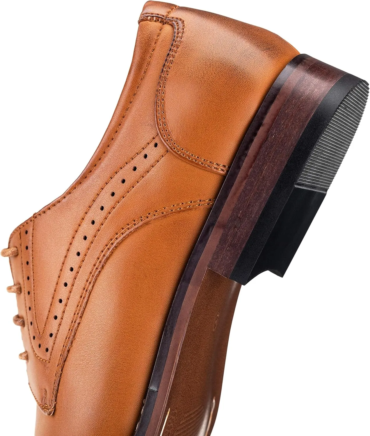 Vostey Men's Dress Shoes Classic Wingtip Brogue Men Oxfords