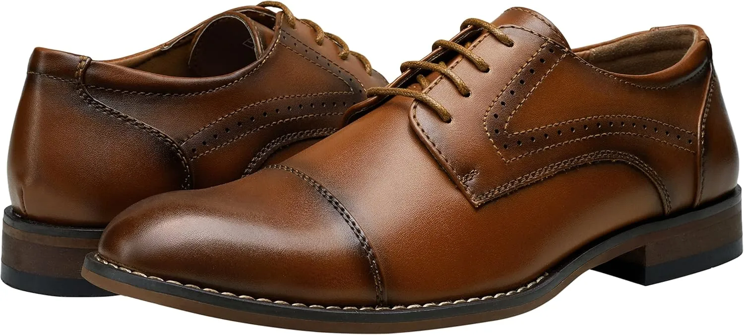 Vostey Men's Dress Shoes Classic Wingtip Brogue Men Oxfords