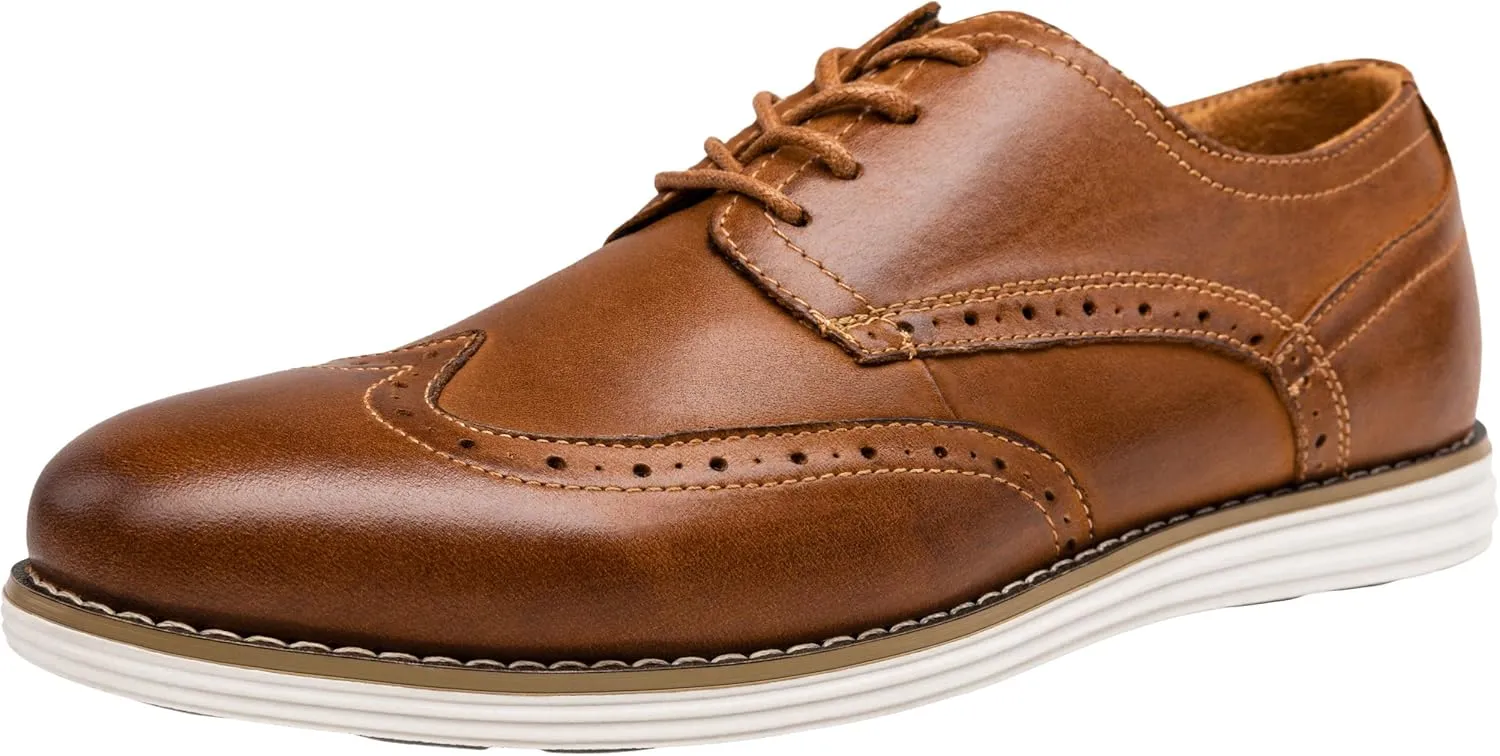 Vostey Men's Dress Shoes Leather Casual Dress Shoes for Men Leather Business Oxford Shoes for Men