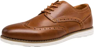 Vostey Men's Dress Shoes Leather Casual Dress Shoes for Men Leather Business Oxford Shoes for Men