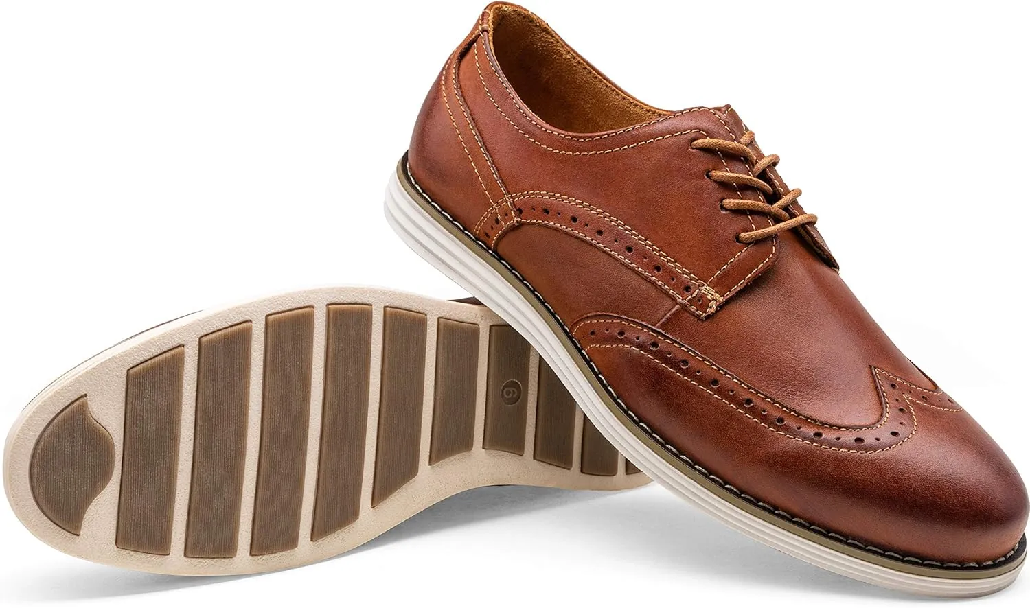 Vostey Men's Dress Shoes Leather Casual Dress Shoes for Men Leather Business Oxford Shoes for Men